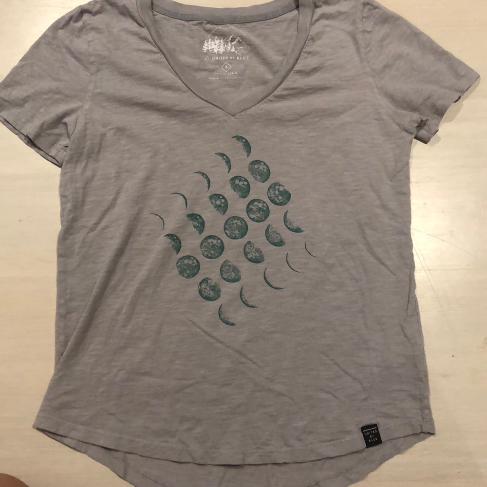 Grey United by Blue moon phases t-shirt